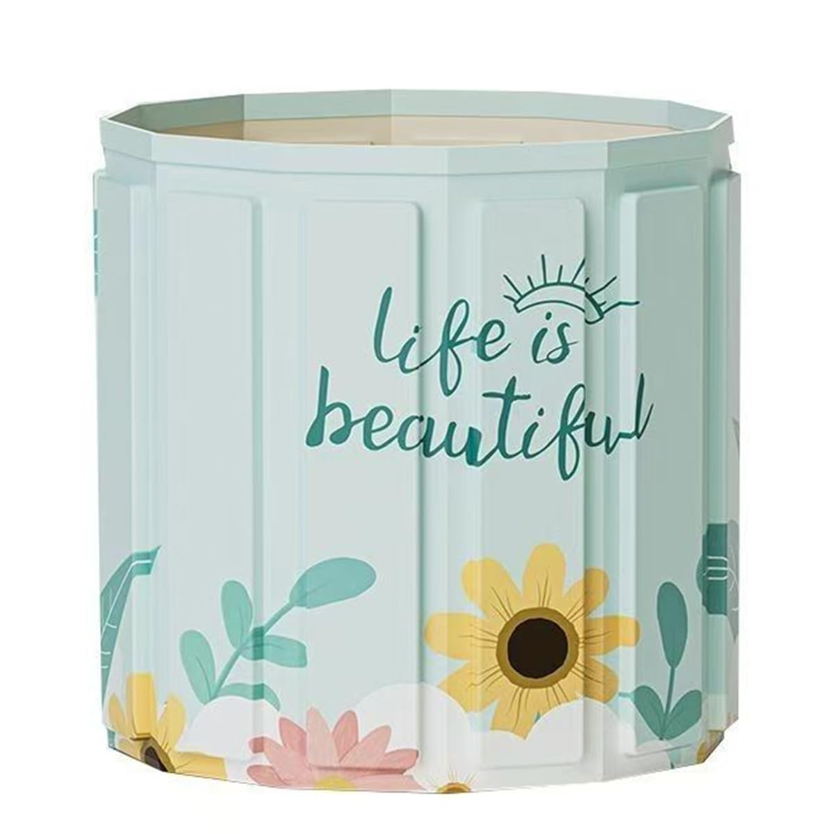 HASTHIP® Foldable Portable Bathtub, Ice Bath Tub, Cold Water Plunge Tub for Athletes-Fast Muscle Recovery,Cold Water Therapy Ice/Hot Universal for Home Outdoors Gyms-Floral Print HASTHIP® Foldable Portable Bathtub, Ice Bath Tub, Cold Water Plunge Tub for Athletes-Fast Muscle Recovery,Cold Water Therapy Ice/Hot Universal for Home Outdoors Gyms-Floral Print